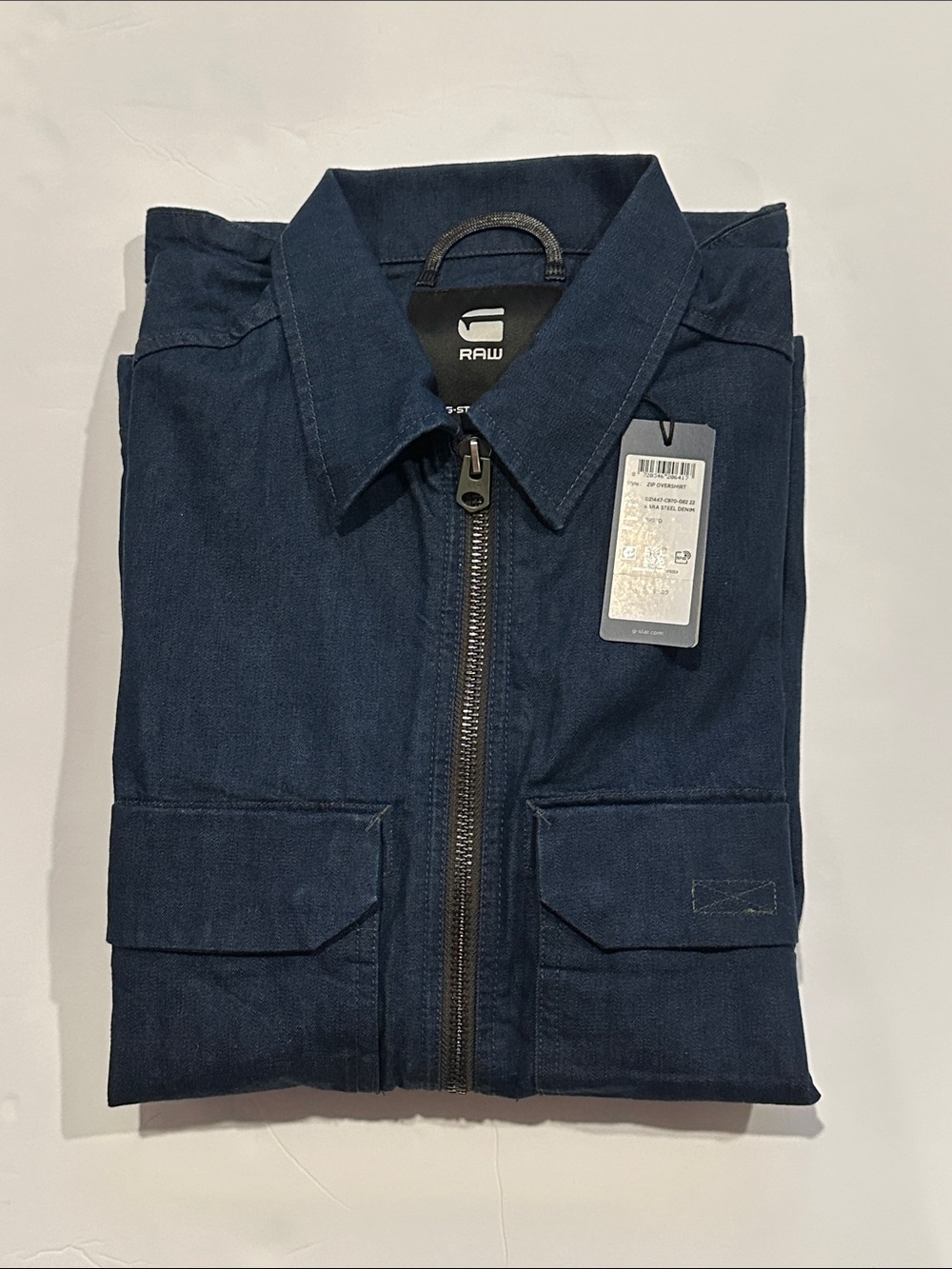 G-Star Kara Steel Denim Zip-Up Utility Field Jacket